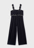 Scallop Black Jumpsuit