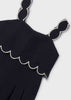 Scallop Black Jumpsuit