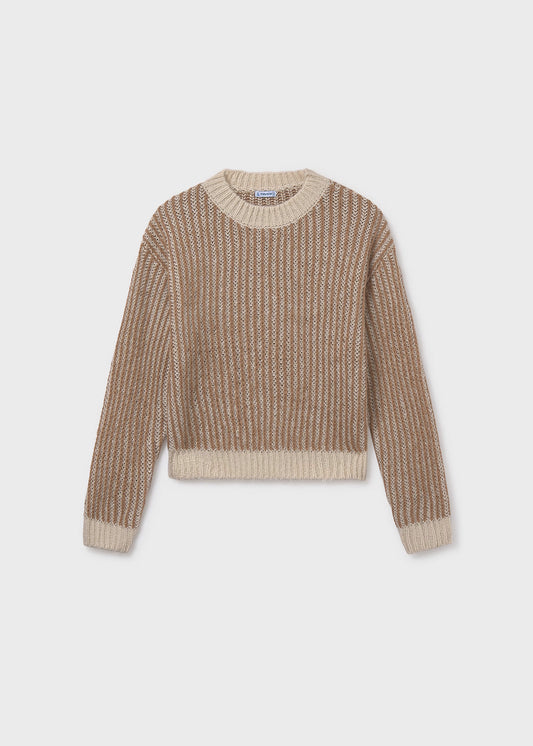 Camel Striped Sweater