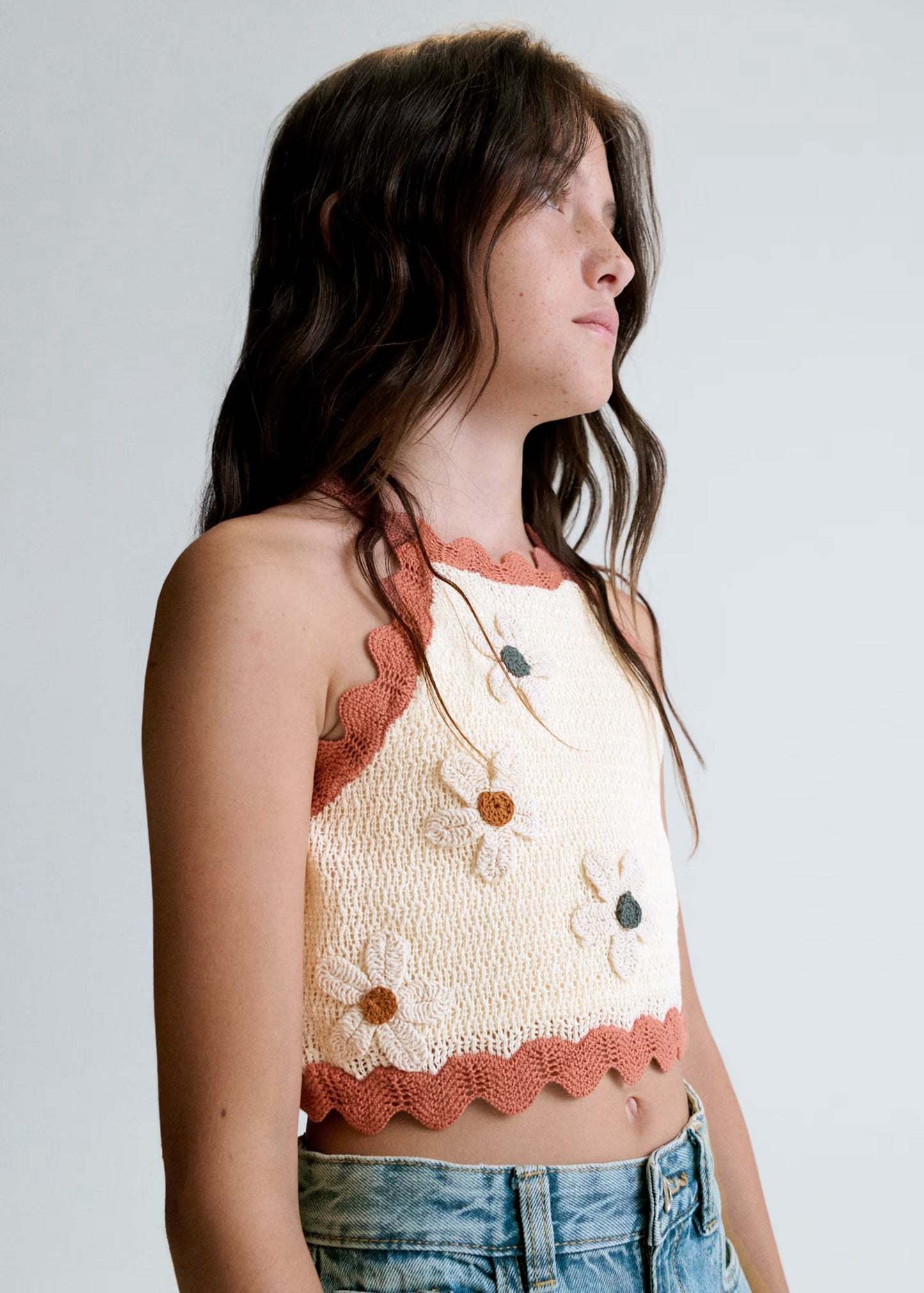 Neutral Daisy Halter
