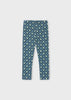 Aqua Floral Leggings