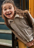 Tan Sherpa Trim Vest