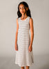 Black Stripe High Low Dress
