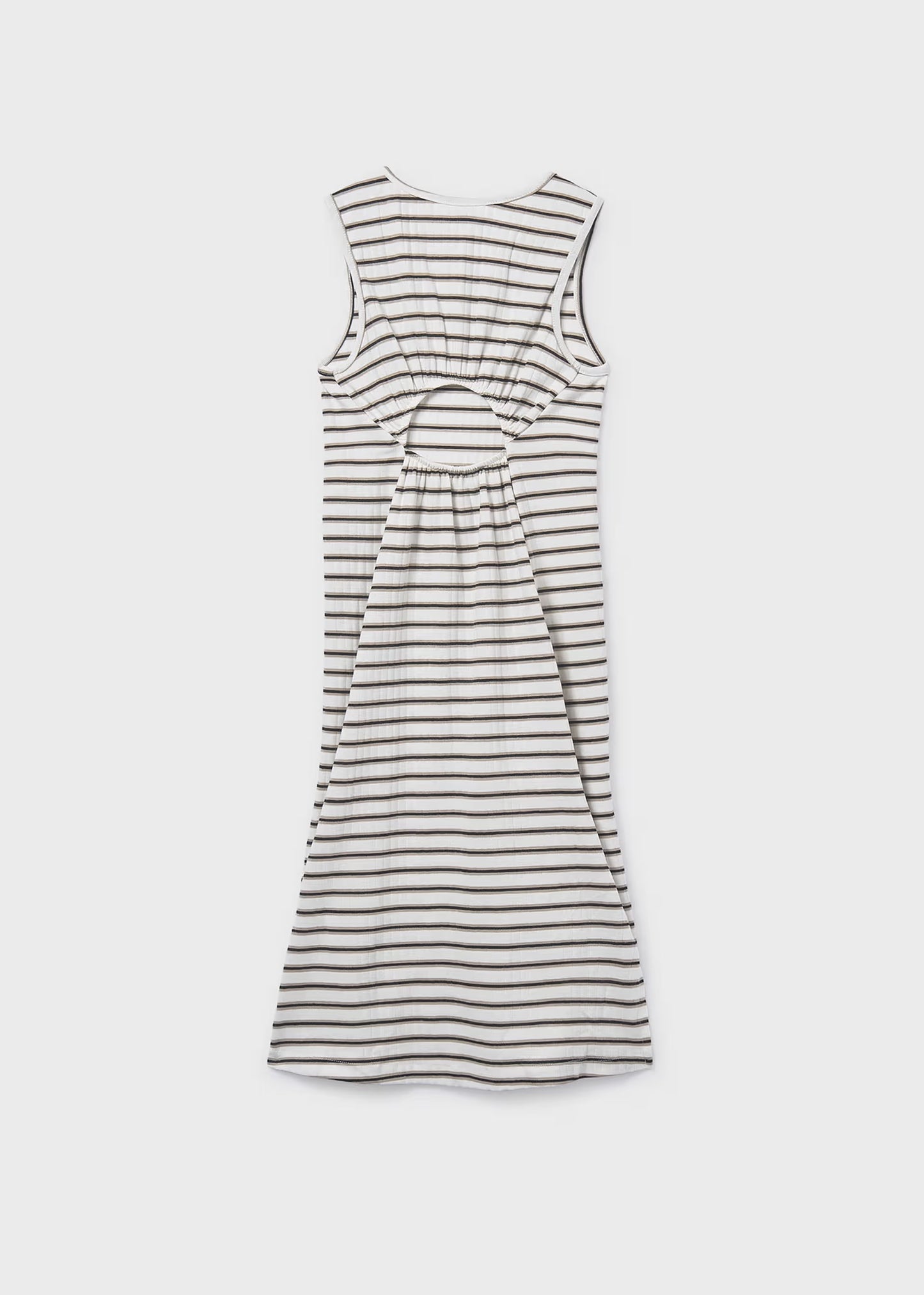 Black Stripe High Low Dress