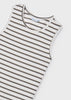 Black Stripe High Low Dress