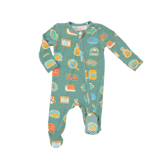 Green Camp Patches Footie 130 BABY BOYS/NEUTRAL APPAREL Angel Dear 0-3m 