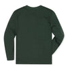Boys Green Heather Organic Henley Pocket Tee by Hope & Henry, back view