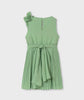 Green Pleated Chiffon Dress 150 GIRLS APPAREL 2-8 Abel & Lula 