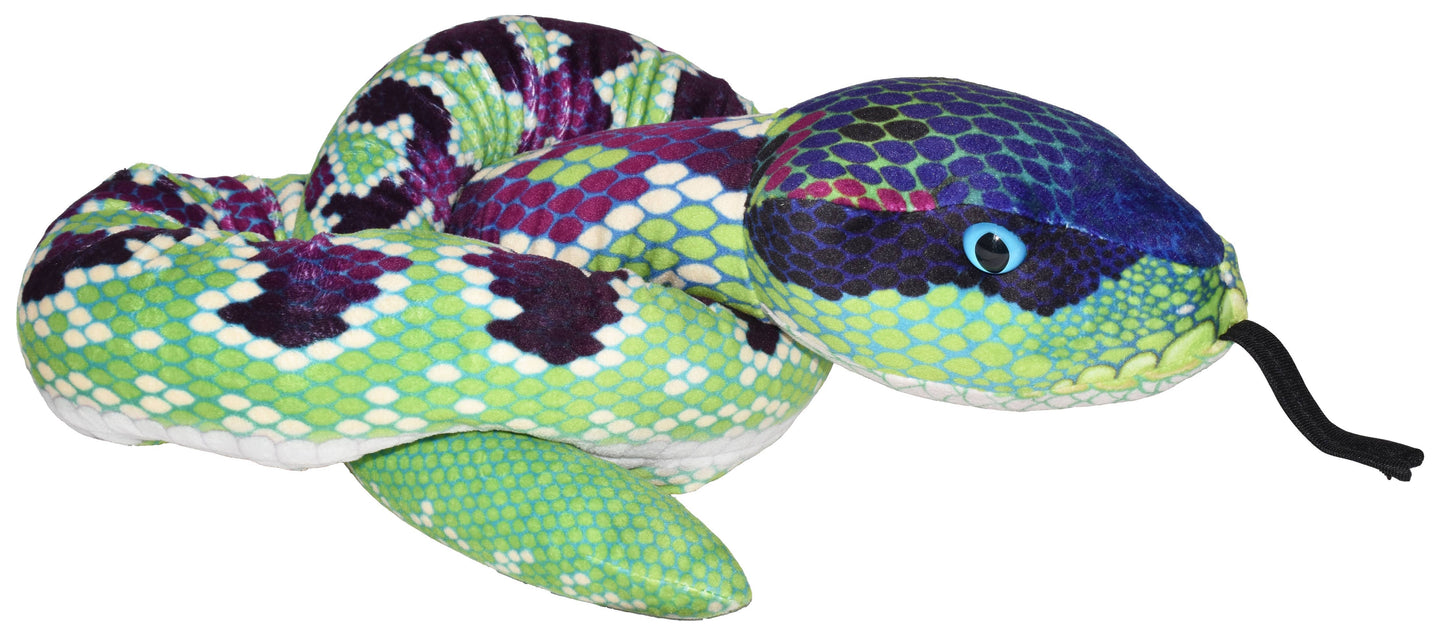 Green Purple Stuffed Snake 196 TOYS CHILD Wild Republic 