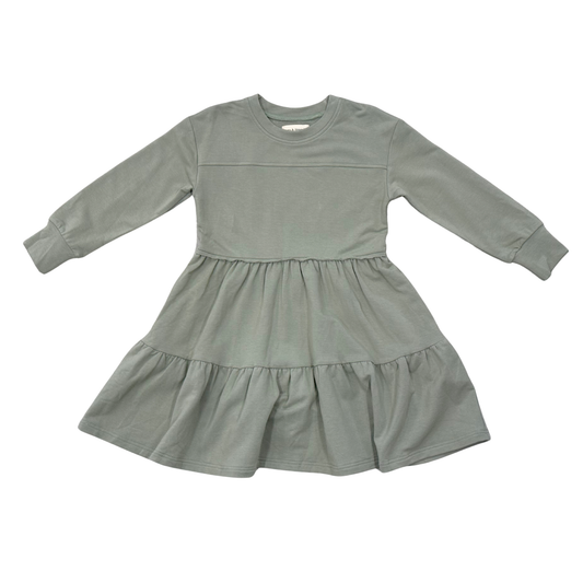 Green Terry Sweatshirt Dress, Avery & Alexander tween girls sweatshirt dress, sizes 7-14