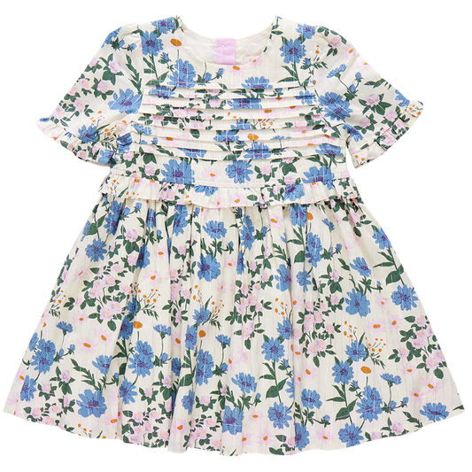 Melon Daisy Floral Raquel Dress