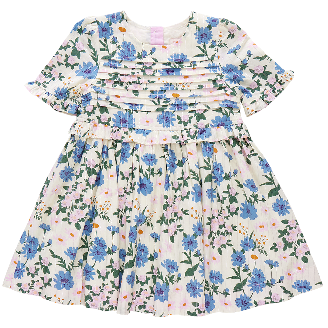 Melon Daisy Floral Raquel Dress