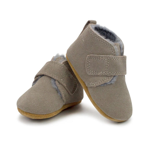 Grey Leather Baby Shoe 100 ACCESSORIES BABY Zutano 6m 