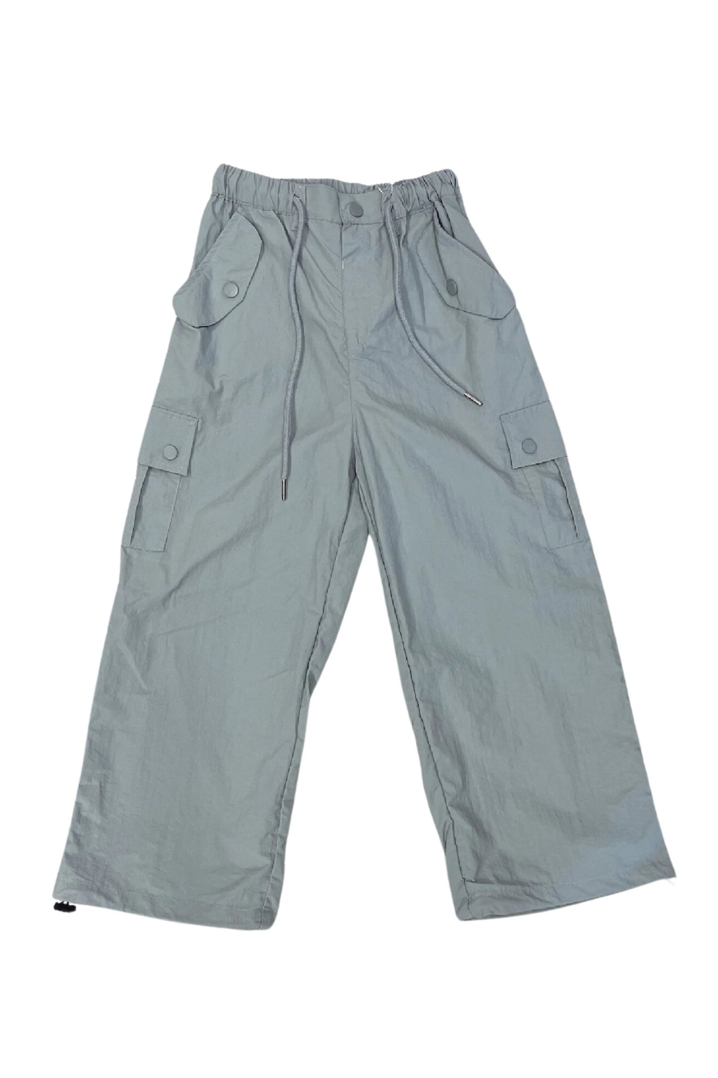 Grey Parachute Cargo Pants 160 GIRLS APPAREL TWEEN 7-16 Tractr 7 