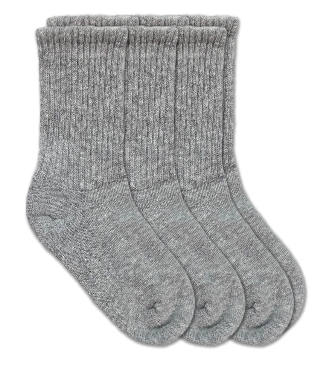 Grey Smooth Toe Crew Socks 3-pack 110 ACCESSORIES CHILD Jefferies Socks 6-11 