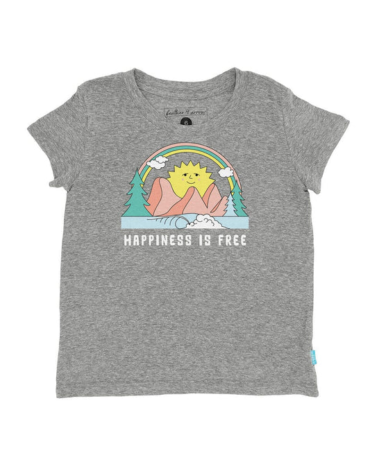 Happiness Is Free Tee 150 GIRLS APPAREL 2-8 Feather4Arrow 2 