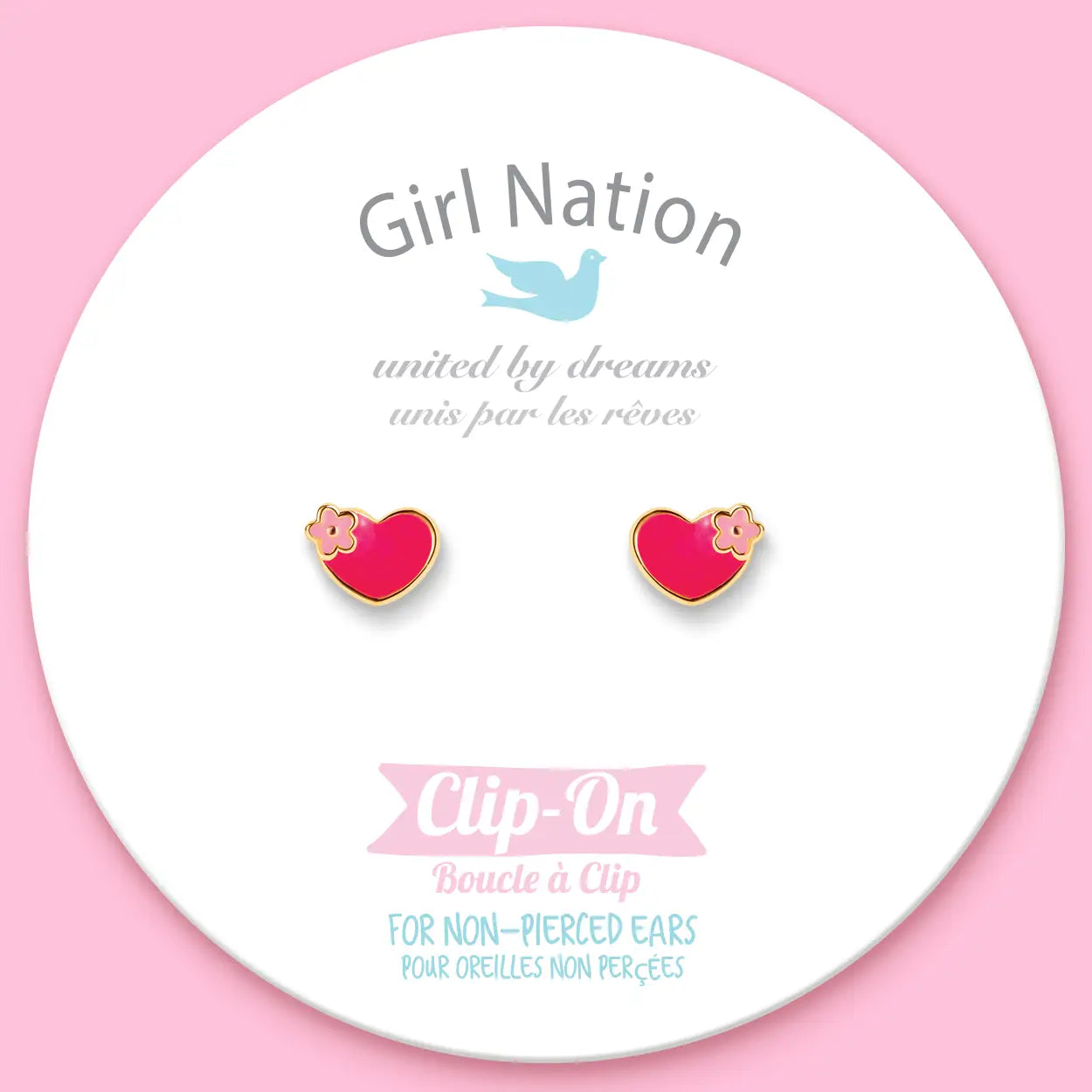 Heart & Flower Clip-On Earrings 110 ACCESSORIES CHILD Girl Nation 