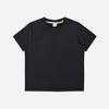Child wearing the Heather Black Cove Tee, a black heathered short sleeve tee