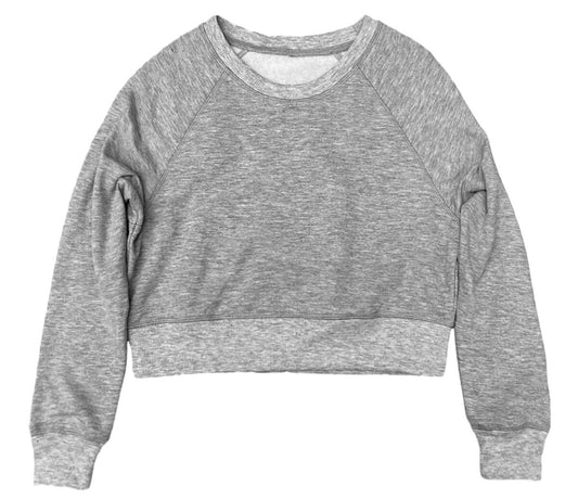 Heather Grey Crop Sweatshirt 160 GIRLS APPAREL TWEEN 7-16 Suzette 7 