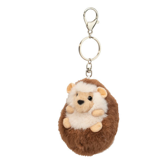 stuffed hedgehog on a keychain