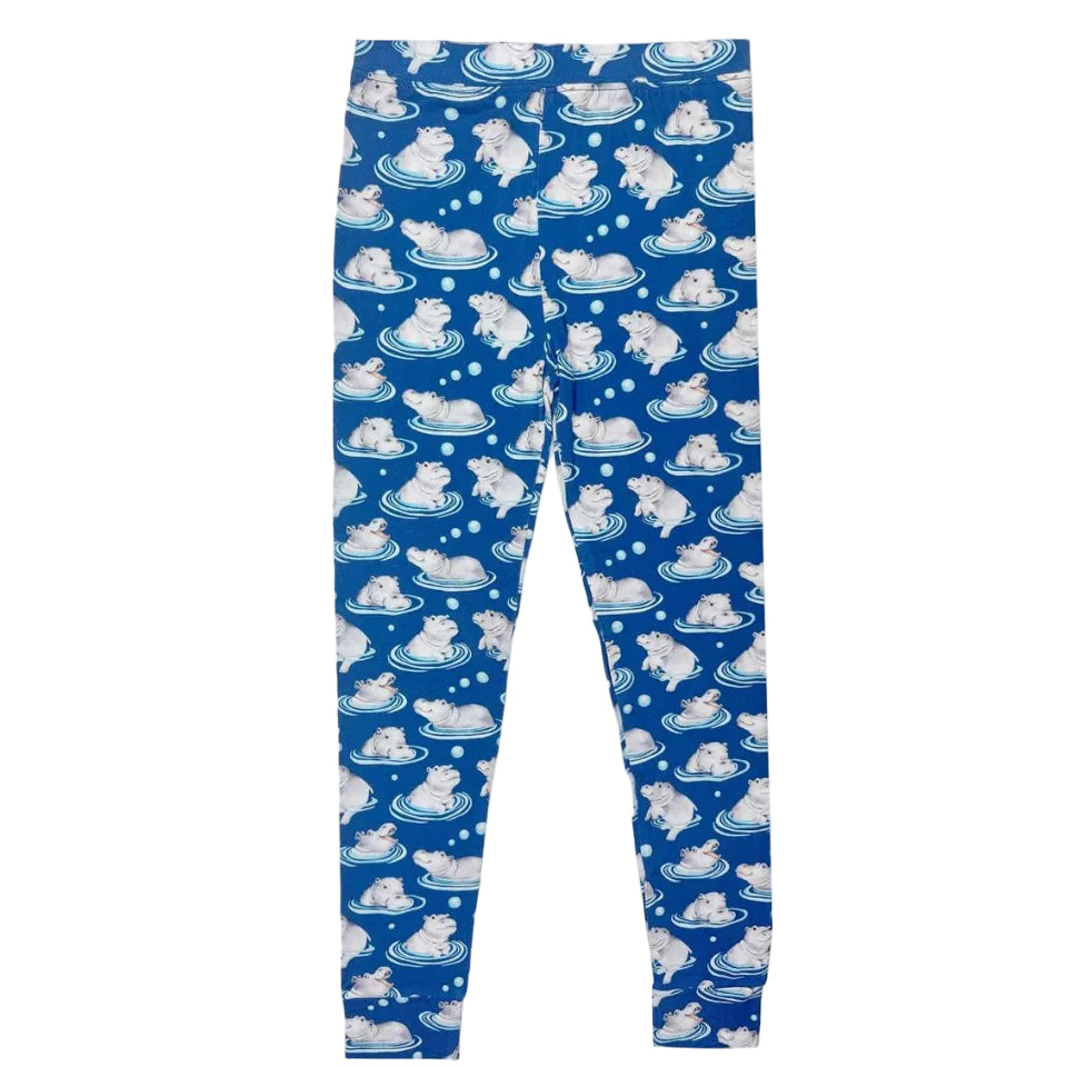Hippo Pajama Set