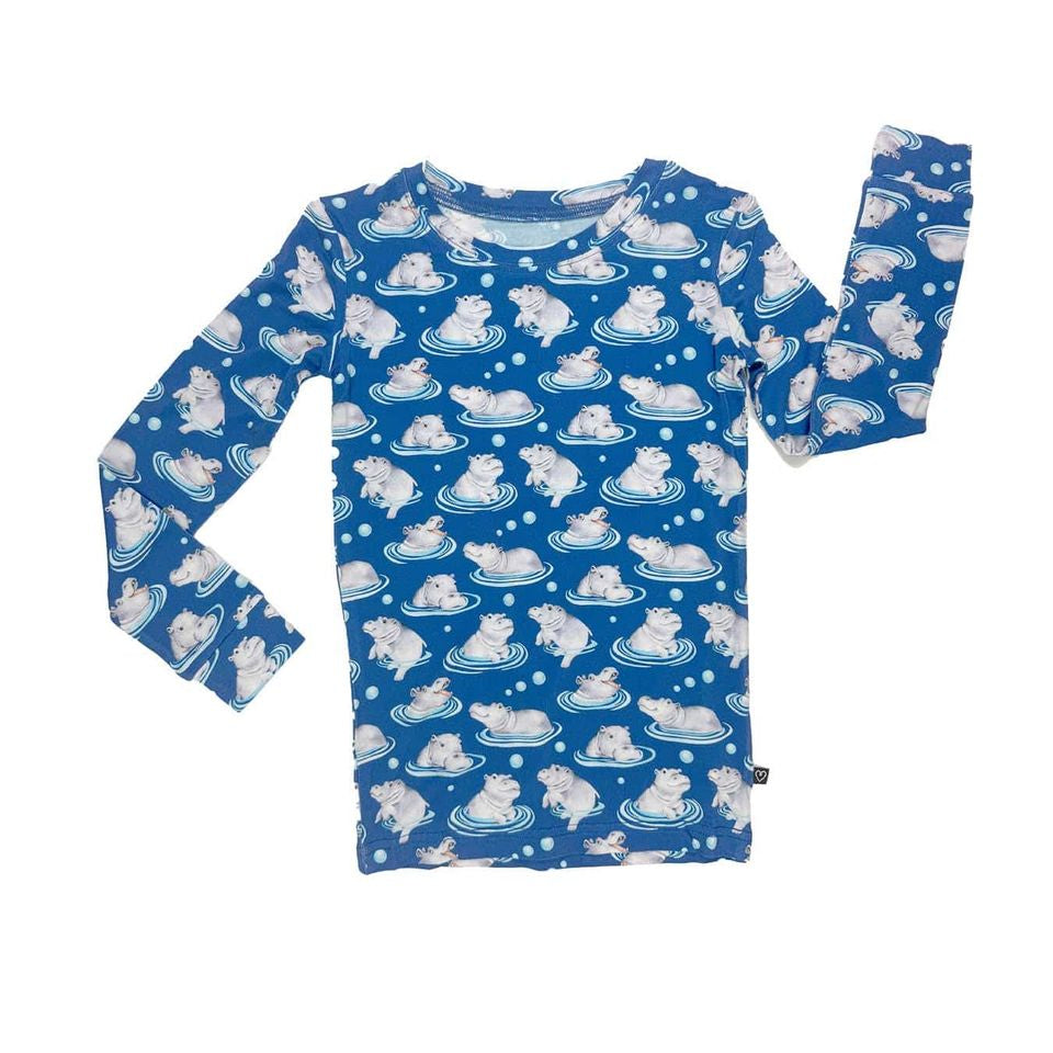 Hippo Pajama Set