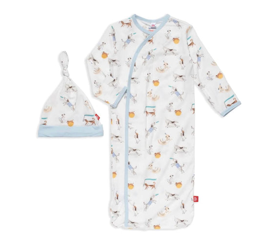 Howlarious Gown And Hat Set 130 BABY BOYS/NEUTRAL APPAREL Magnetic Me NB-3m 