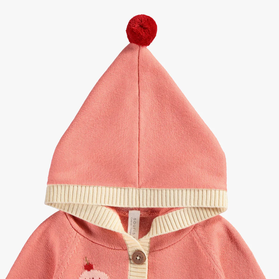 Ice Cream Coral Knit Cardigan 120 BABY GIRLS APPAREL Souris Mini 