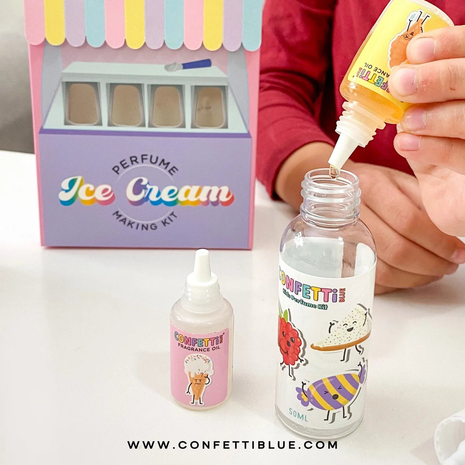 Ice Cream Scented Perfume Making Kit 196 TOYS CHILD Confetti Blue 