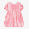 Pink and white stripe dress