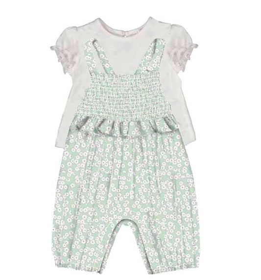 Jade Floral Overall Set 120 BABY GIRLS APPAREL Mayoral 2-4m 