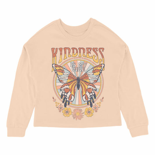 Kindness Is My Vibe Oversized Top 160 GIRLS APPAREL TWEEN 7-16 Tiny Whales 7 