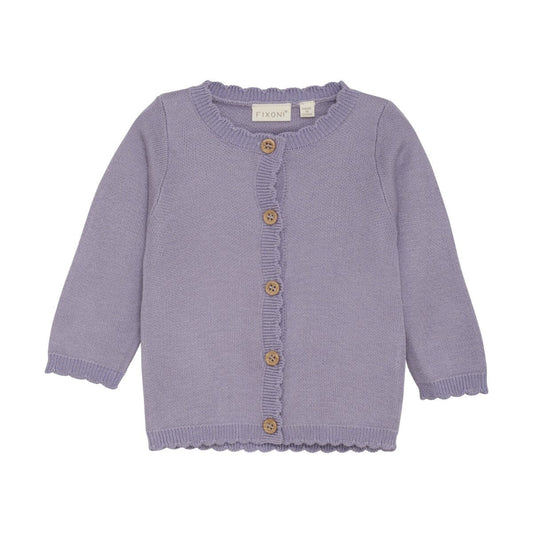Lavender Grey Knit Cardigan 120 BABY GIRLS APPAREL Fixoni 3m 