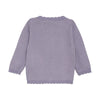 Lavender Grey Knit Cardigan 120 BABY GIRLS APPAREL Fixoni 