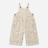 Leopard print wide leg overalls by Rylee and Cru laid flat