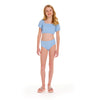 Light Blue Puff Sleeve Bikini 160 GIRLS APPAREL TWEEN 7-16 Andy & Evan 