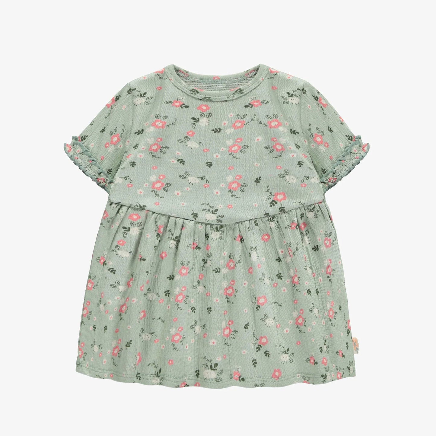 Light Green Flowery Flared Dress 120 BABY GIRLS APPAREL Souris Mini 6-9m 