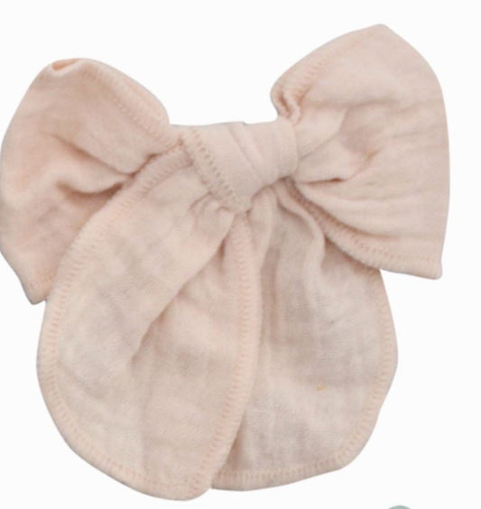 Light Pink Gauze Bow 110 ACCESSORIES CHILD Bows Arts 