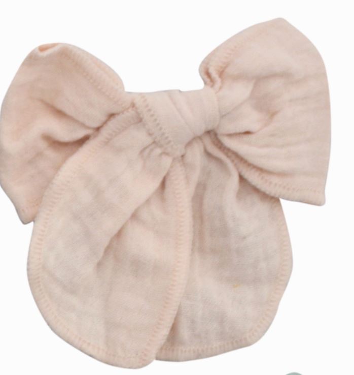 Light Pink Gauze Bow 110 ACCESSORIES CHILD Bows Arts 