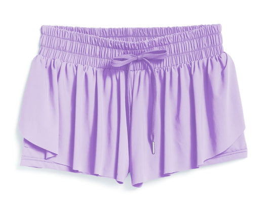 Lilac Butterfly Shorts 160 GIRLS APPAREL TWEEN 7-16 Tractr 7 