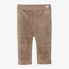 Camel Velour Baby Leggings