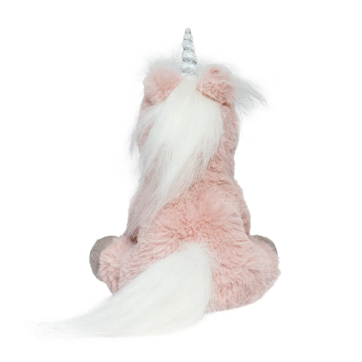 Soft pink unicorn plush with magical details