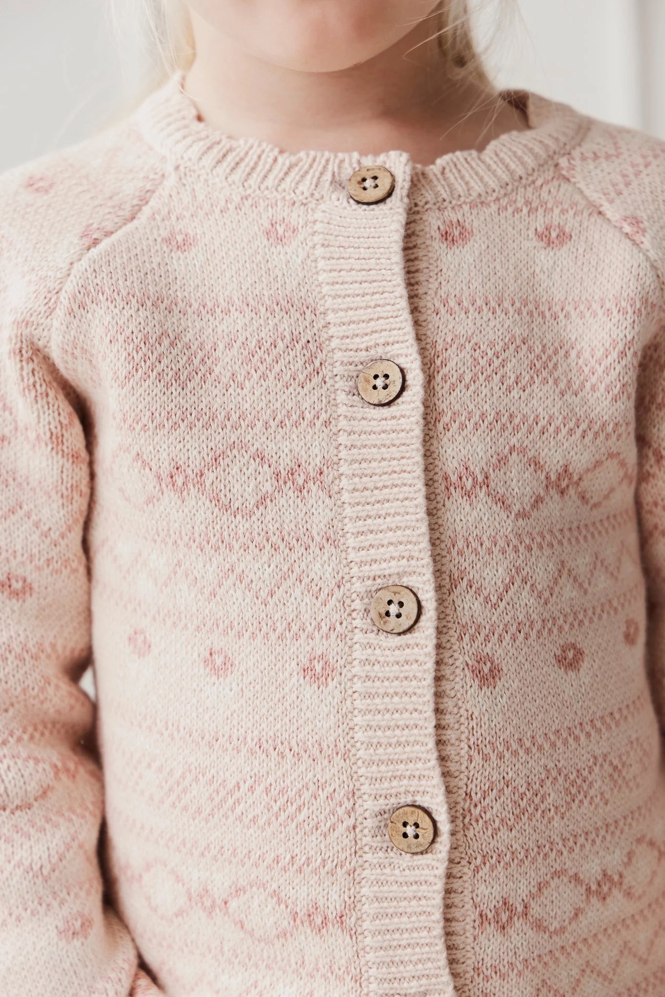 Millie Pink Fairisle Cardigan 150 GIRLS APPAREL 2-8 Jamie Kay 