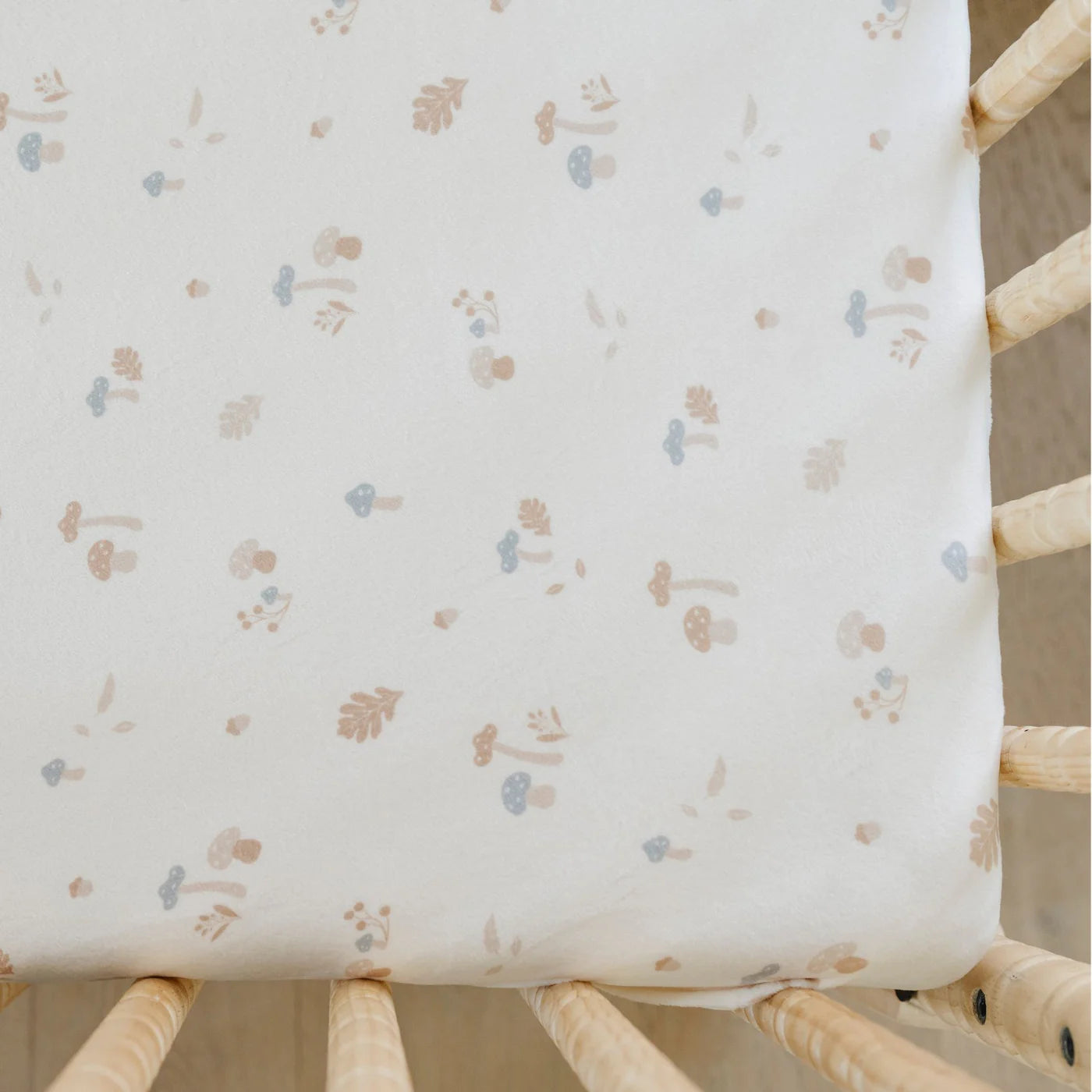 Mushroom Luxe Crib Sheet