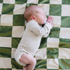 Olive Check Minky Stretch Blanket