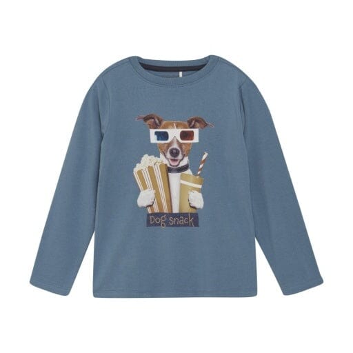 MINYMO BOYS Tops Blue Dog Snack Top Tops MINYMO 