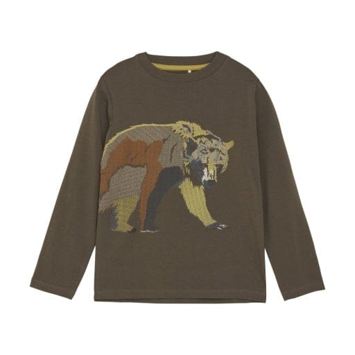 MINYMO BOYS Tops Brown Bear Textured Top Tops MINYMO 