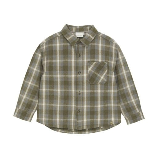 MINYMO BOYS Tops Olive Grey Plaid Shirt Tops MINYMO 