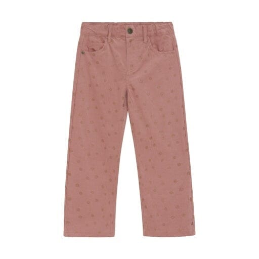 MINYMO GIRLS Pants Gold Dot Rose Cords Pants MINYMO 