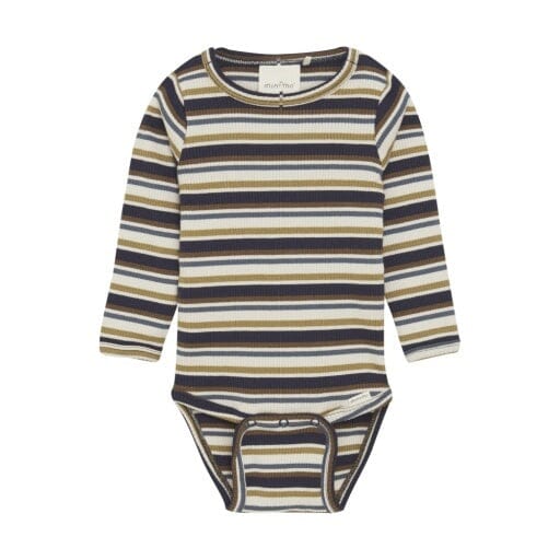 MINYMO MEN Baby Boys Onesies Parisian Night Stripe Bodysuit Baby Boys Onesies MINYMO 